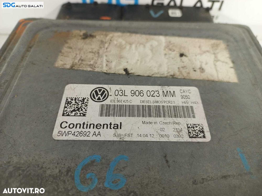 ECU Calculator Motor Continental Volkswagen Skoda Audi Seat Altea Cod 03L906023MM 5WP42692AA [L2221] - 3