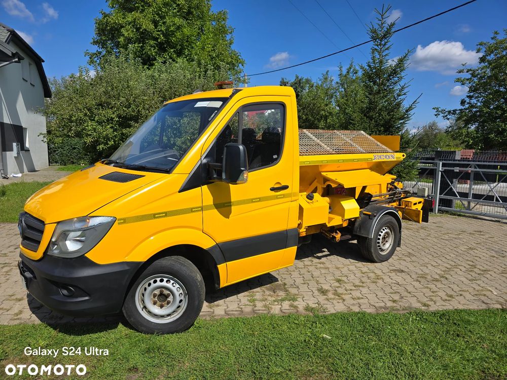Mercedes-Benz Sprinter 313CDi Solarka Piaskarka Posypywarka Hydraulika rozrzutnik ECON Specjalny komunalny Schmidt gritter salt spreader pługopiaskarka ASR Tempomat Zimowy Komunalny - 1