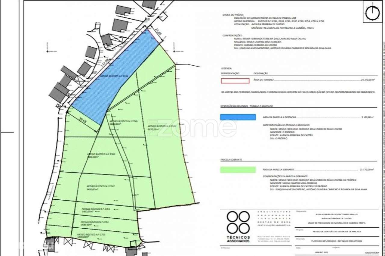 Terreno Urbano com 3.100 M2 em Guidões - Trofa - Grande imagem: 3/18