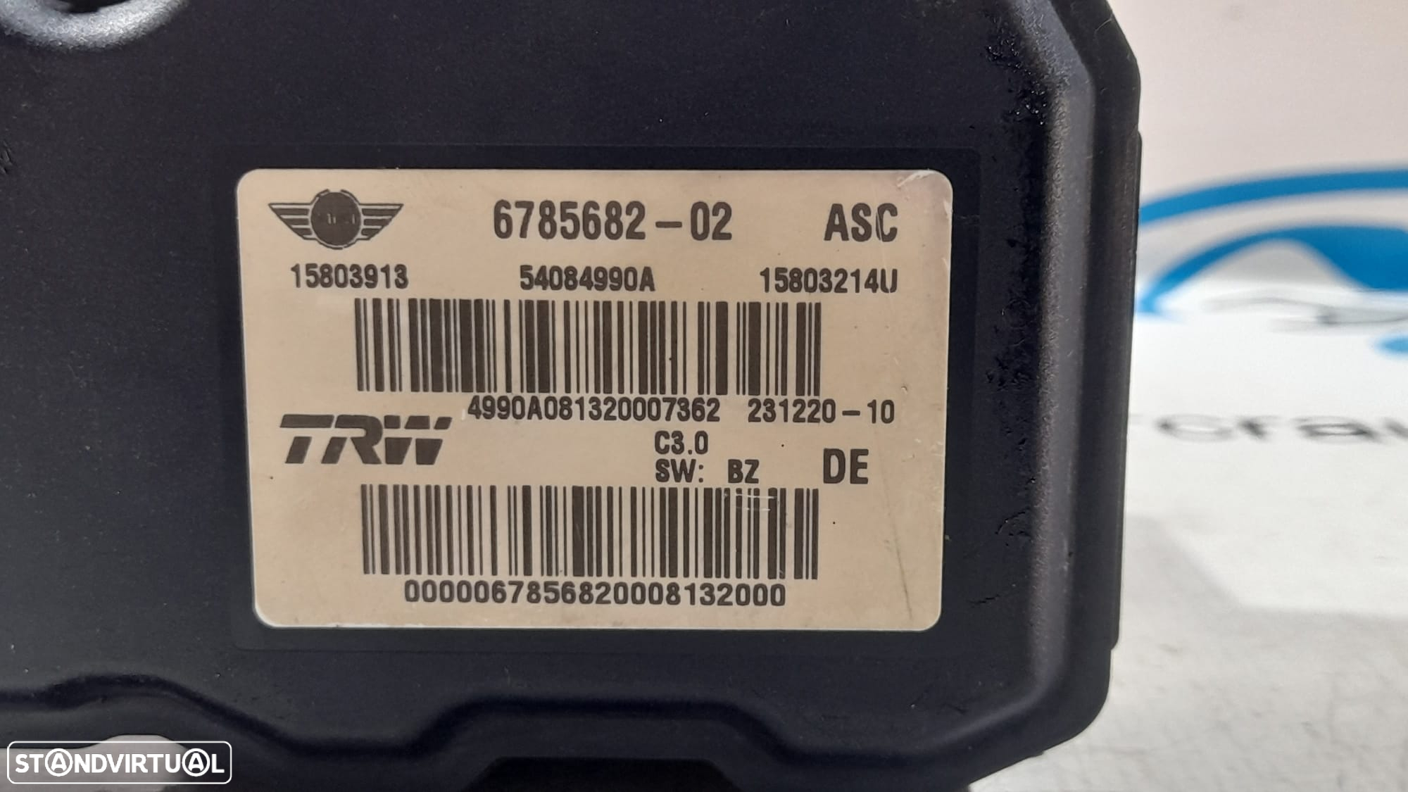 ABS MODULO BLOCO HIDRAULICO TRW 678568202 6785682 15803913 54084990A 15803214U LA1224159 67340095 MINI COOPER ONE R56 1.6D 16V 120CV N12B16A - 6