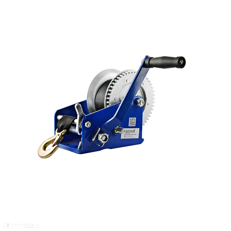 troliu manual cablu otel sau chinga HUSAR WINCH 3500 lbs (trage 1588 kg) - 2
