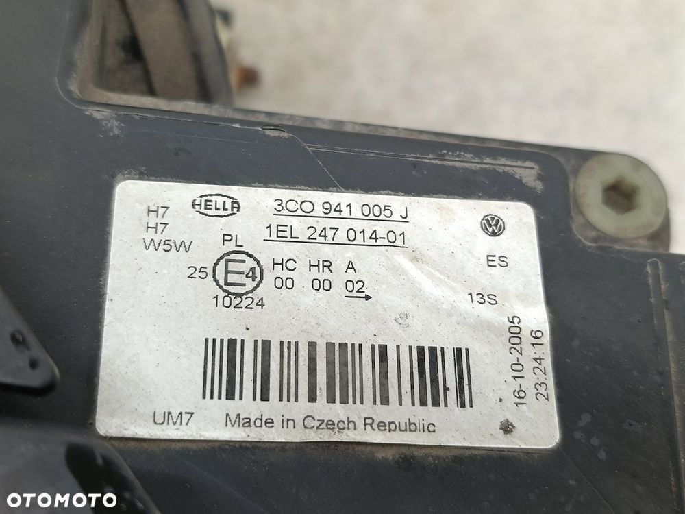 LAMPA PRZÓD LEWA VW PASSAT B6 3C0941005J 1EL247014-01  HELLA - 11