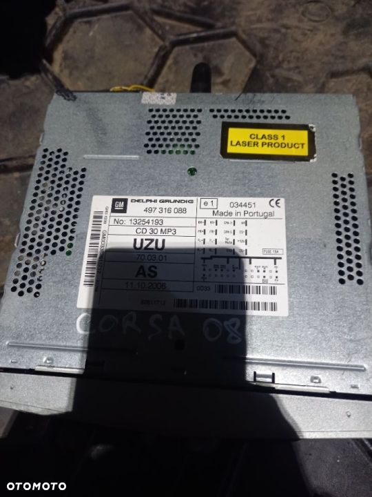 Radio 13254192 OPEL CORSA D MP3 - 4