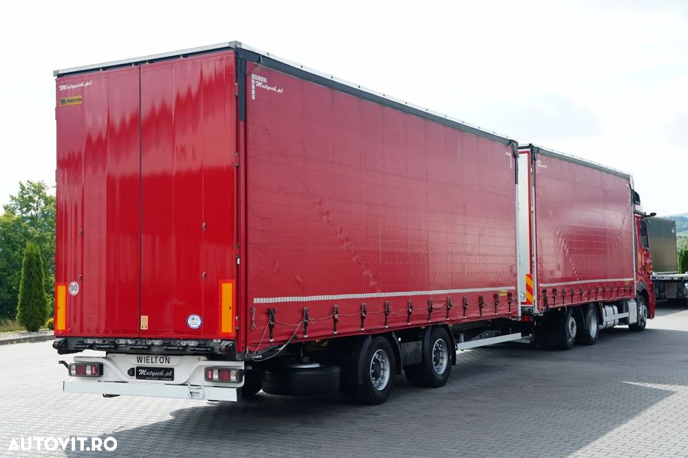 Mercedes-Benz ACTROS 2545 / TANDEM COMBINAT 120 M3 / TRANSIT / CORTINĂ - 7,4 M / BIG SPACE / WIELTON - 7