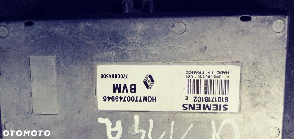 Komputer Sterownik  Silnika  RENAULT CLIO  S101718102E - 2