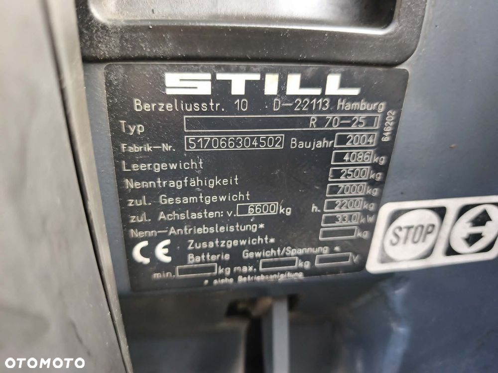 Still R70-25 2004 rok 4 sekcje diesel wysokosc podnoszenia 4,2m przesuw - 9
