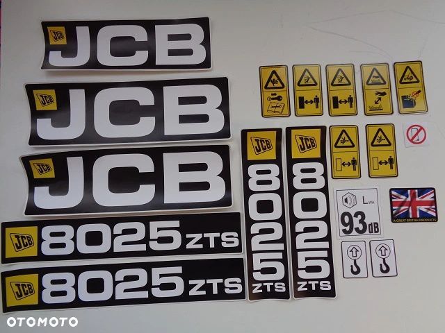 Komplet naklejek naklejka nalepka nalepki JCB 8025 - 2
