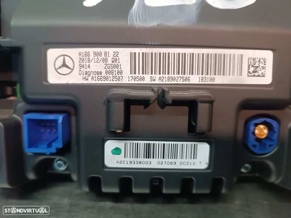 DISPLAY MULTIFUNÇÕES / ECRÃ GPS NAVEGAÇÃO MERCEDES GLA CLA A-CLASS W176 W117 A1669008122 A1669012507 A2189027506 - 3