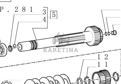 New Holland T7 T6070 T6080 TM165 TM155 TM150 TM140 TM145 Wałek Główny Skrzyni 5180808 - 1