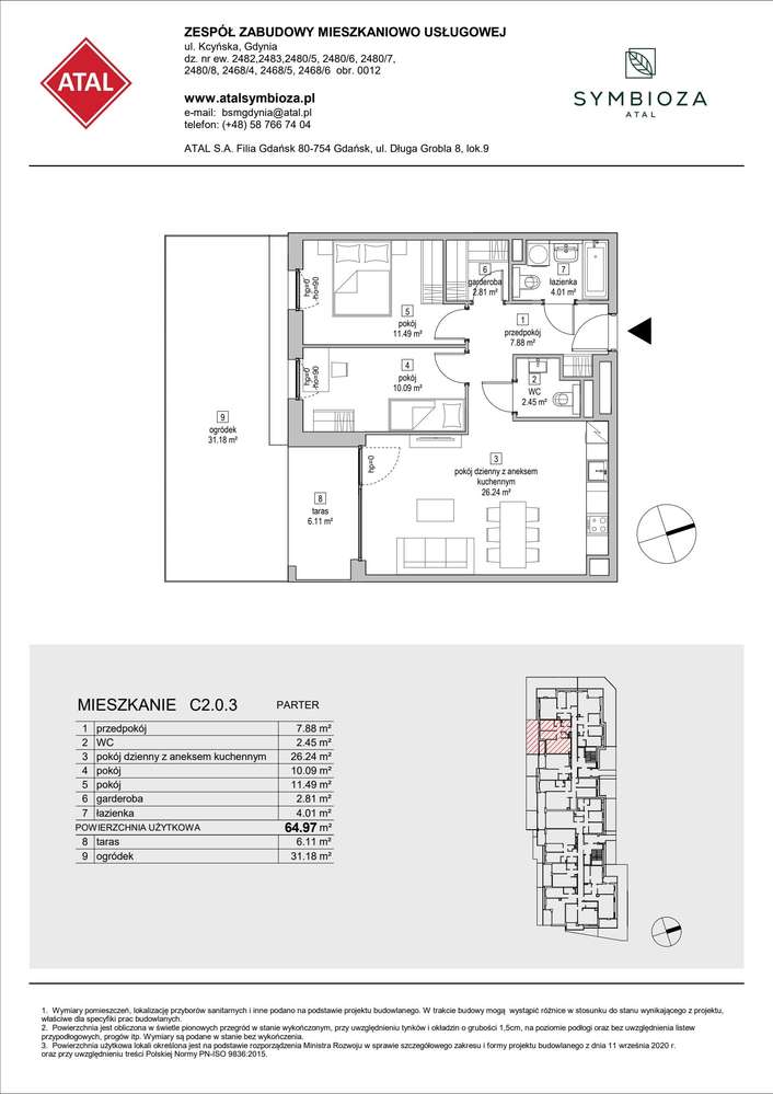 3-pokojowe mieszkanie 64m2 + ogródek Bez Prowizji - Pełny obrazek: 2/24