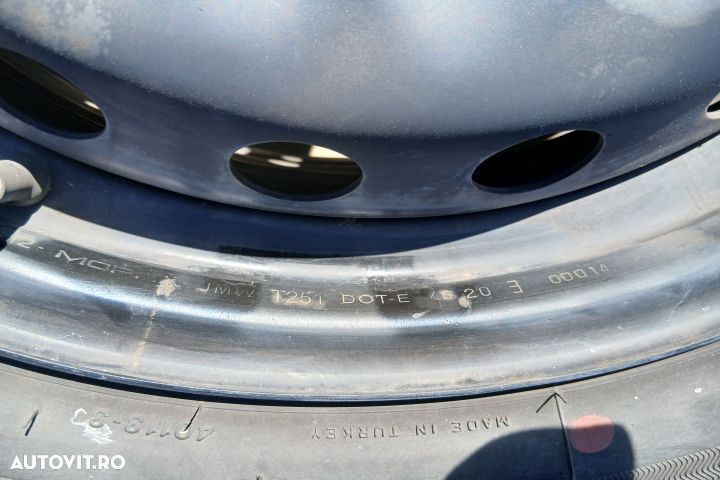 Janta tabla cu anvelopa 15 195/65 R15 ET38 6JX15H2 195/65 R15 ET38 6J - 9