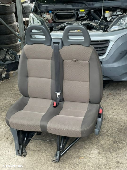 bancheta 2 locuri scaun pasager Fiat ducato model nou Peugeot boxer Citroen Jumper 2016 scaune scaun pasager dreapta 2 locuri doua persoane cu centura si suport compatibile cu mai multe modele de dube - 4