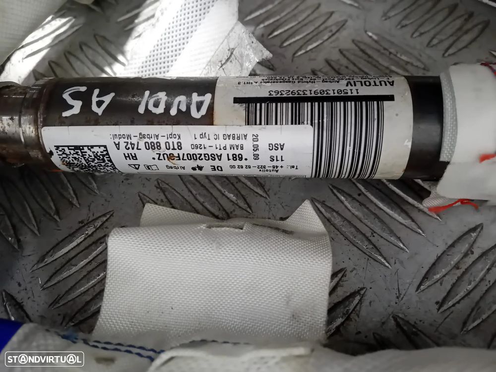 Cortina Cortinas de Airbag Audi A5 Coupé 8T0880742 8T0880741 Original - 3
