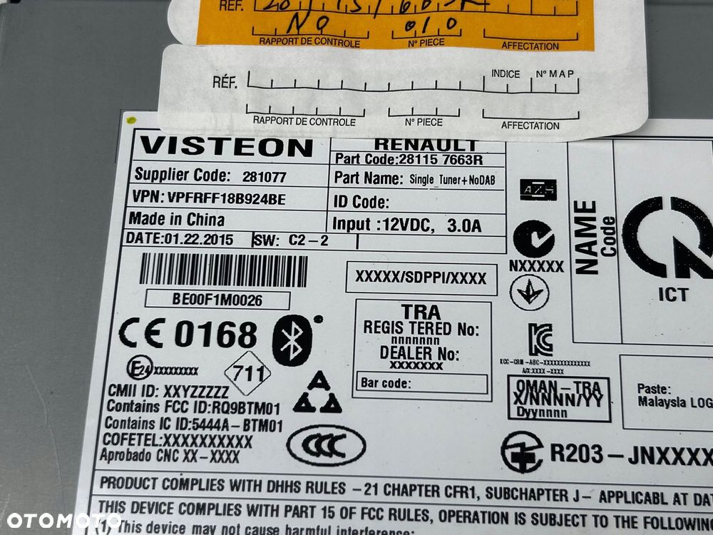 radioodtwarzacz stacja multimedialna renault megane iv 281157663r - 6