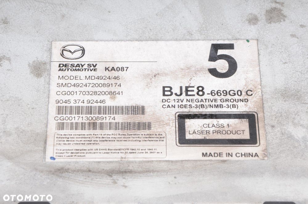 MAZDA 3 BM BN CZYTNIK NAWIGACJI P1 BJE8-669G0 - 6