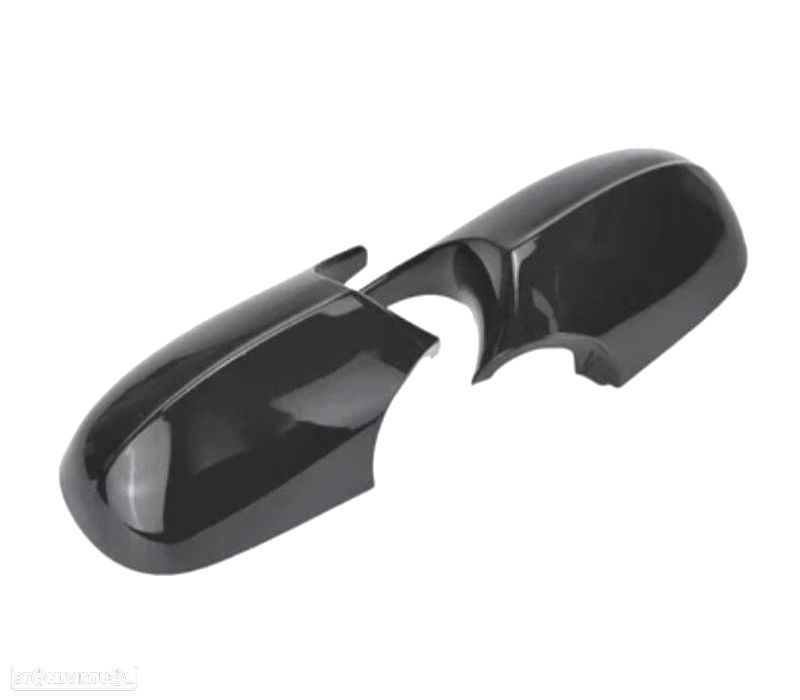 CAPAS DOS ESPELHOS BMW E90 E91 E92 E93 E81 E87 E82 E83 LCI LOOK M4 PRETO BRILHANTE - 3