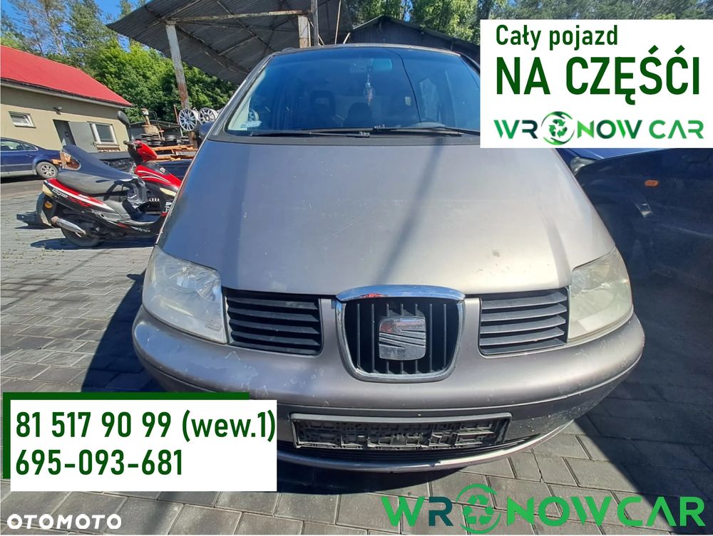 Seat Alhambra I FL (00-10r.) 1.8 B 149KM. Silnik AWC / AJH Skrzynia FUY Lakier LS7U .Cały na części. GWARANCJA !!!  Przód Tył Zestaw Komplet Drzwi Klapa Zderzak Błotnik Maska Grill Atrapa Szyba Pas Lampa Lusterko Boczki Fotel Kanapa Kokpit Deska Rozdzielcza Przełącznik Włącznik Sterownik Przewody Wiązka Instalacja Moduł Komputer Czujnik Listwa Pompa Alternator Wtryski Głowica Rozrusznik Kompresor Sprzęgło Dwumas Silnik Skrzynia ABS Klimatyzacji Paliwa Wspomagania Kolektor Turbina Przepustnica Zawór Chłodnica Koło Hak Belka Sanki Zawieszenie Mcpherson Półoś Amortyzator Wydech Tłumik Zacisk Most - 1