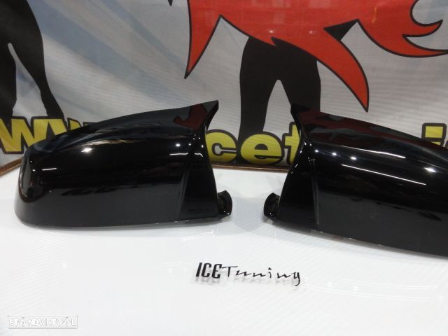 Capas, carcaça de espelhos M4 look em preto brilhante BMW E60, E61, F10, F11, F07 (GT 5GT), E63, E64, F06, F12, F13, F01, F02, F03, F04 - 3