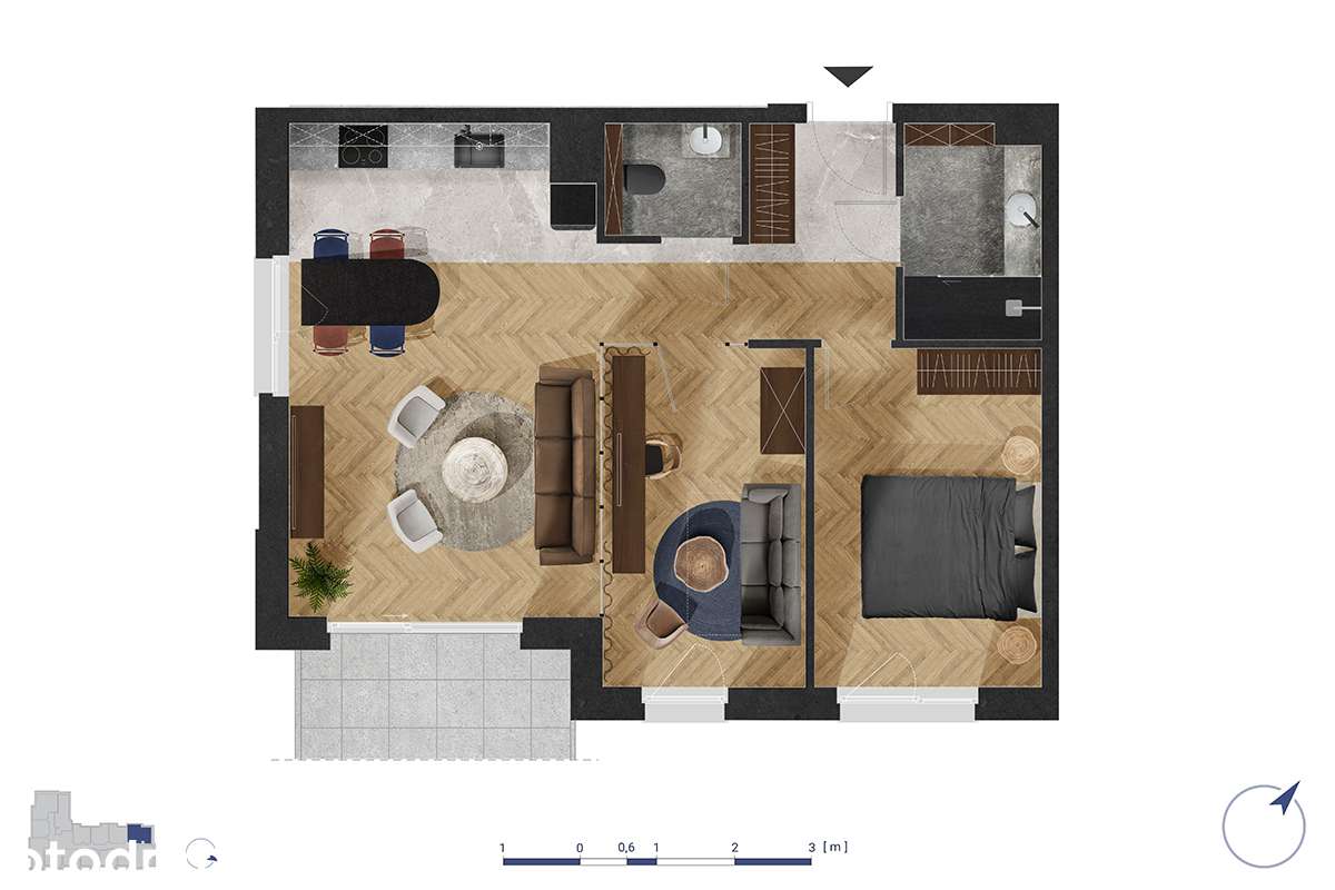 Ekskluzywny trzypokojowy apartament loft | Atrium Oliva