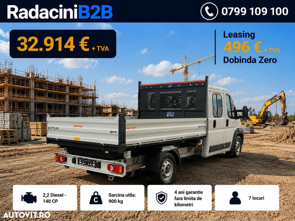 Fiat Fiat Ducato Basculabil 3 Părți ,7 Locuri, 900 kg, Dobândă 0% - 6