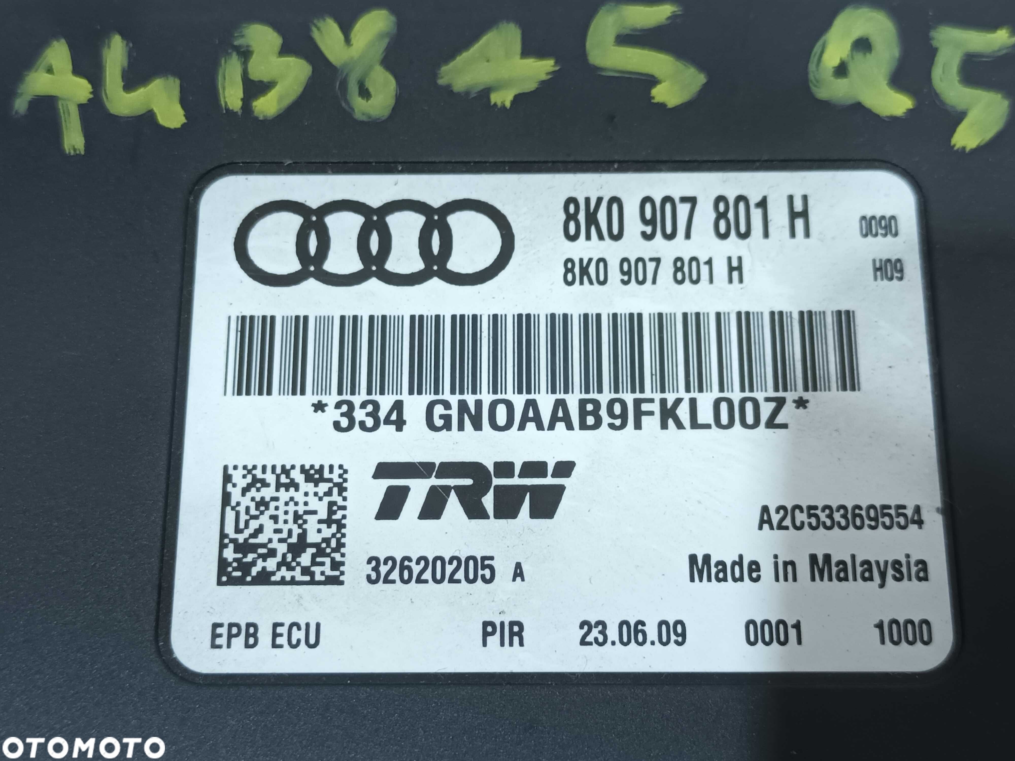 Moduł sterownik hamulca ręcznego AUDI A4 B8 A5 Q5 - 1