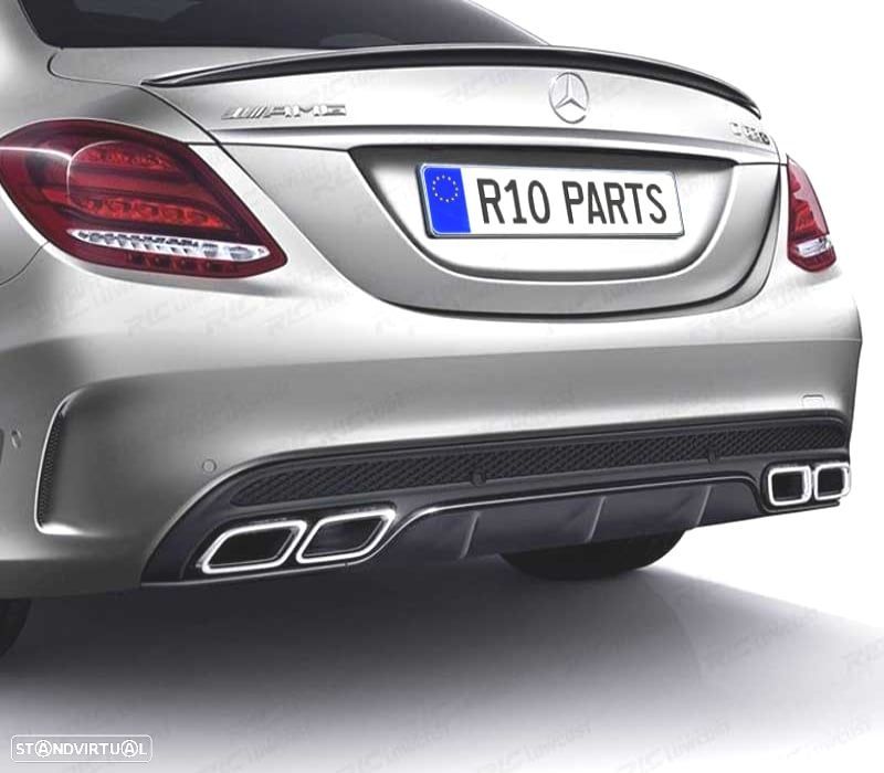 AILERON SPOILER TRASEIRO MERCEDES C W205 LOOK AMG 2014- 4P PRETO BRILHANTE - 2