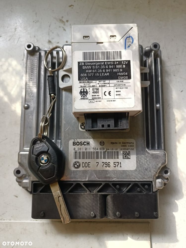 Sterownik silnika komputer kluczyk EWS BMW E83 X3 2.0d M47 M47d20 150km 7796571 - 1