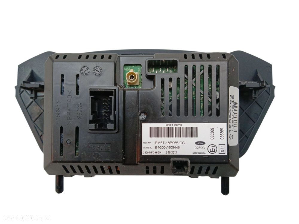 RADIO WYŚWIETLACZ PANEL KOMPLET FORD C-MAX MK2 (2010-2015) 1.0 EcoBoost 125KM BM5T-18B955-CG, AM5T-18C815-RK, AM5T-18K81 - 11