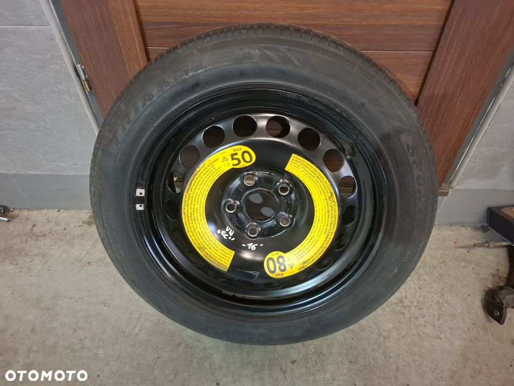 Koło zapasowe stalowe Volkswagen Passat CC 2009 rok 205/55R16 opona nr 3C0601027 ET45 - 1