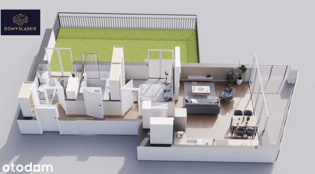 A1 - 3 pokoje + pom.gosp + balkon i taras