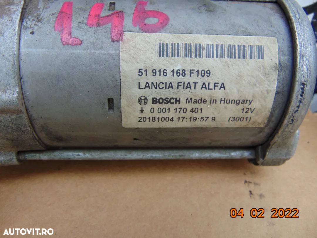 Electromotor Fiat 1.4 grande punto alfa romeo mito fiat 500 500l 500c tipo lancya ypsilon evo abart - 2