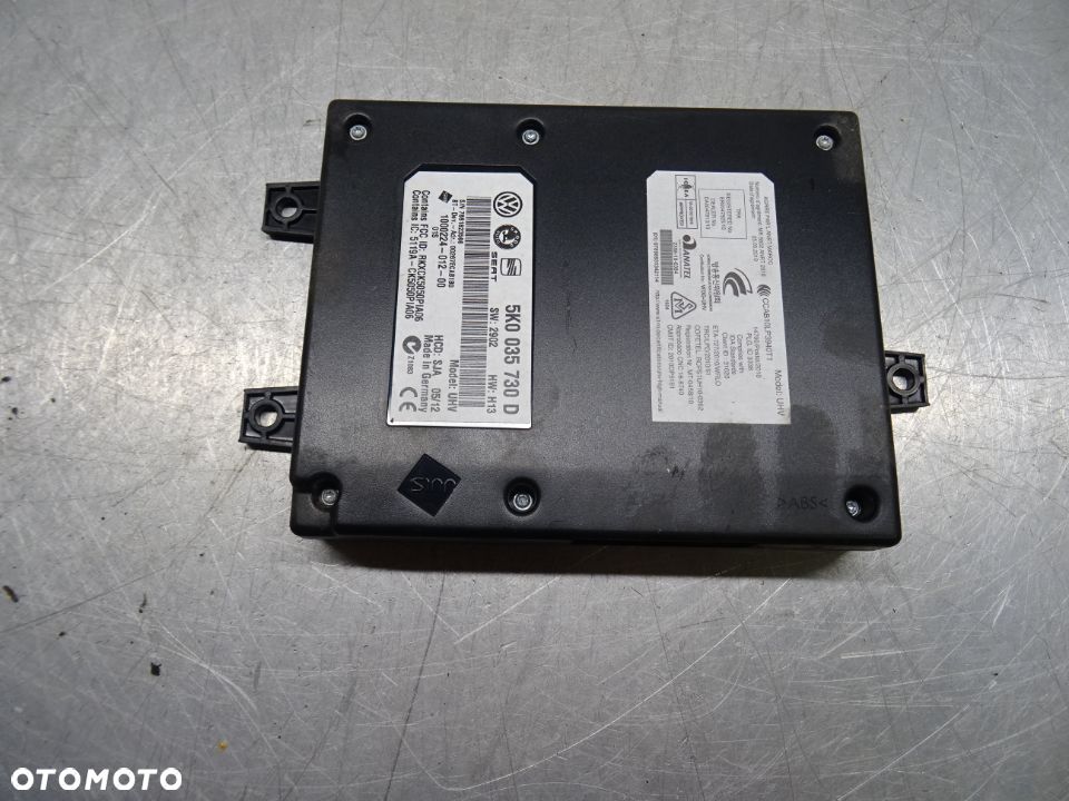 VW GOLF VI 08-16 1.2TSI MODUŁ STEROWNIK BLUETOOTH5K0035730D - 1