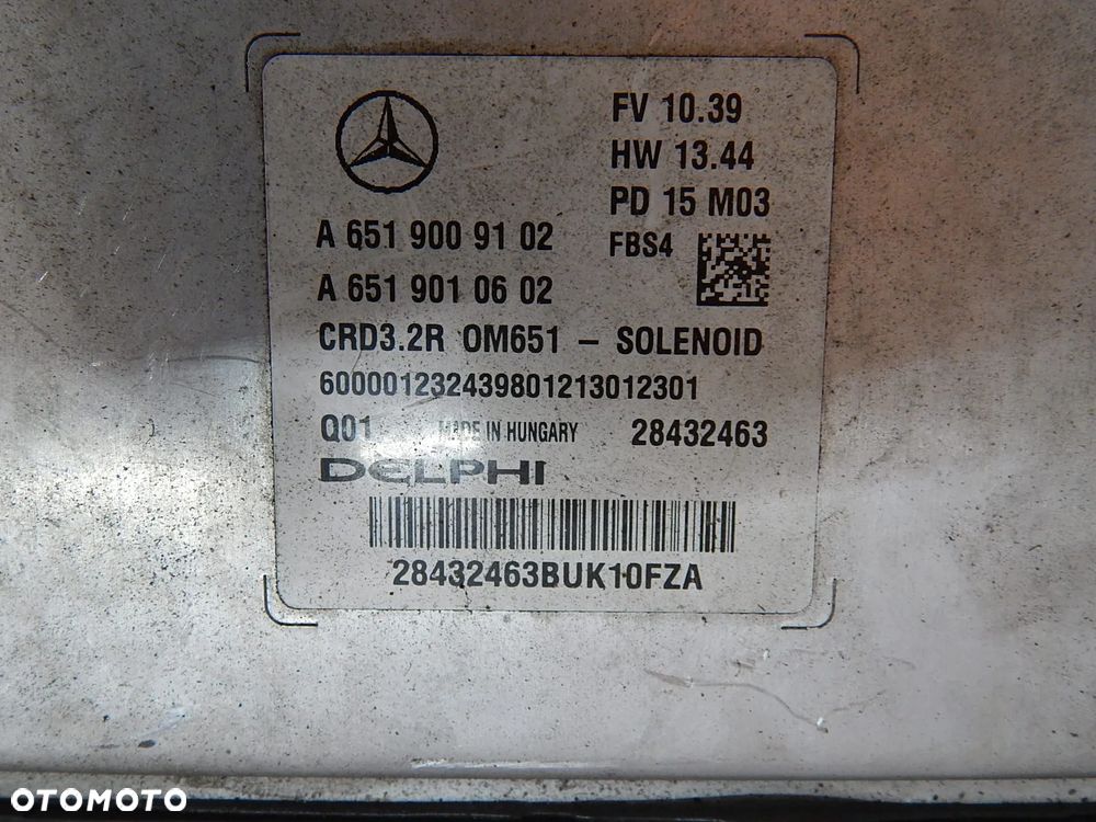 Zestaw startowy sterownik moduł stacyjka 2.2 CDi 651 Mercedes E klasa 212 W212 Lift w207 09-16 Hybrid Łuków części - 14