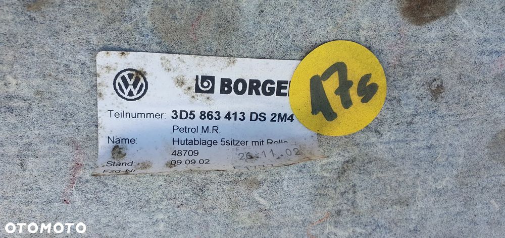 Półka tylna bagażnika roleta elektryczna VW Phaeton 3D5863413DS - 7