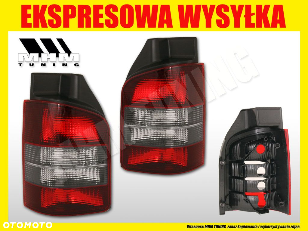 LAMPA TYL KPL VW T5 TRANSPORTER RED SMOKE TUNING - 2