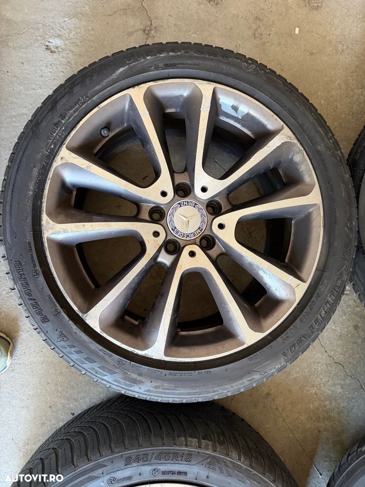 Jante Mercedes E class W213 cu anvelope iarna 245-45-18 senzori presiune - 2