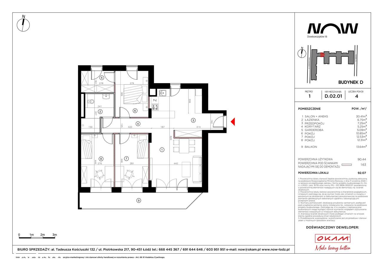 4-pokojowe mieszkanie 89m2 + balkon Bezpośrednio - Pełny obrazek: 2/8