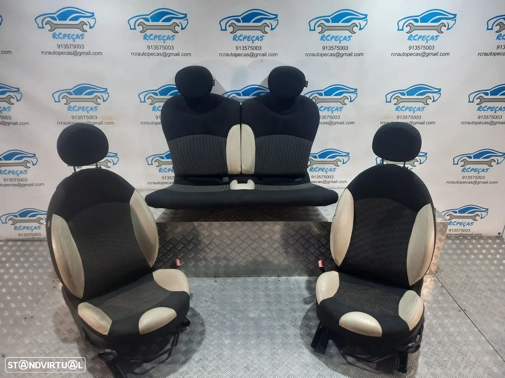 BANCO BANCOS ORIGINAIS MINI COOPER S R56 R55 CLUBMAN R57 CABRIO PELE TECIDO AIRBAG - 8