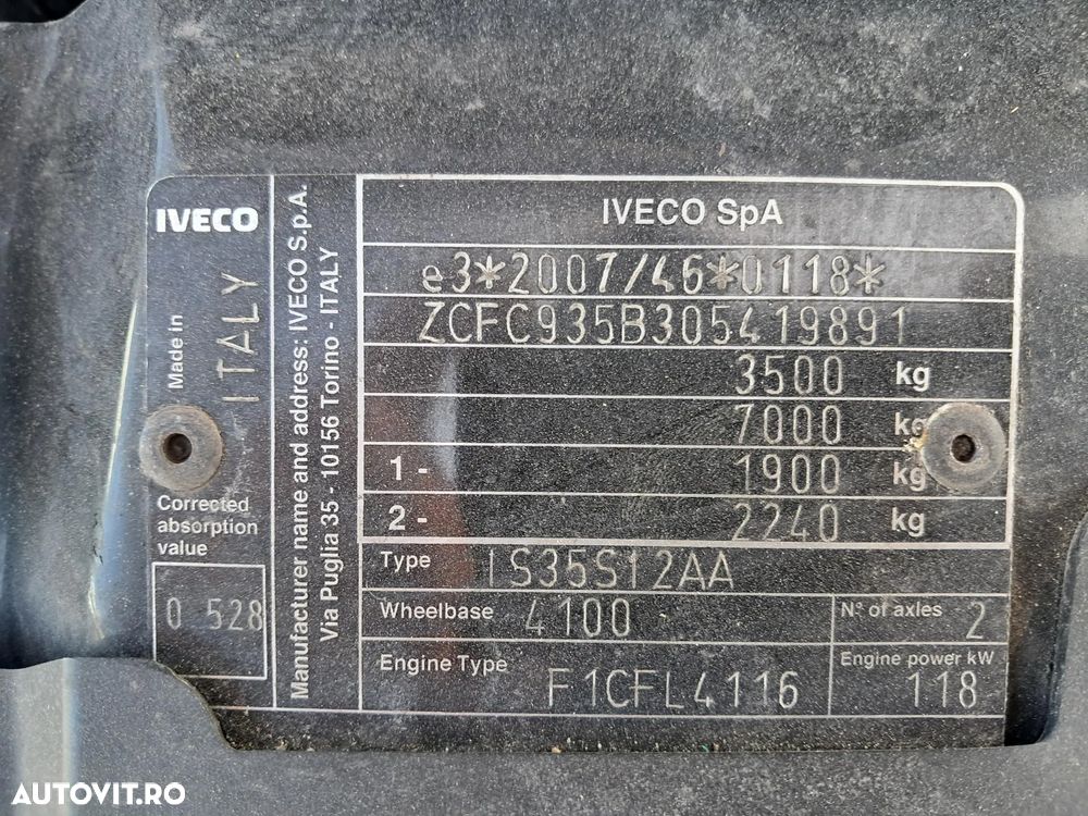 Iveco DAILY 35S16 3.0D 160CP CABINA DE DORMIT SI PRELATA - 24
