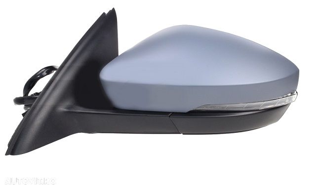 Oglinda exterioara Skoda Octavia 3 (5e), 03.2017-, stanga/dreapta, reglare electrica; grunduit; incalzit; sticla convexa; geam cromat; rabatabil; cu Lucas; cu lampa perimetru, View Max - 1