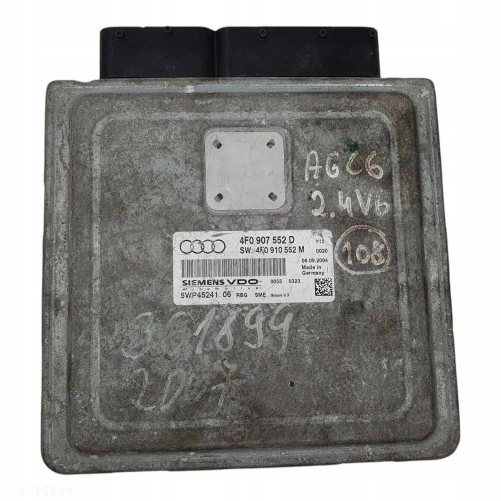 STEROWNIK SILNIKA Audi A6 C6 2.4 V6 komputer 4F0907552D 5WP45241 SIEMENS - 15