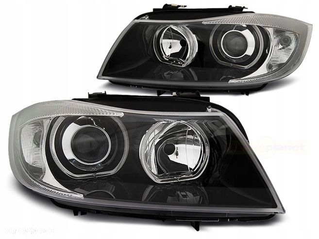 Reflektory Lampy L+R Ringi Angel Eyes LED Soczewka h7 Bmw 3 e90 e91 Lci FL - 4