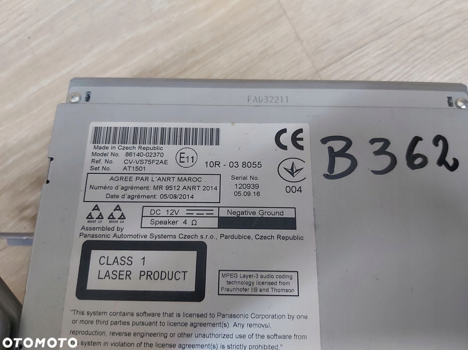 Toyota Auris II LIFT Radio wyświetlacz nawigacji 86140-02370 - 4