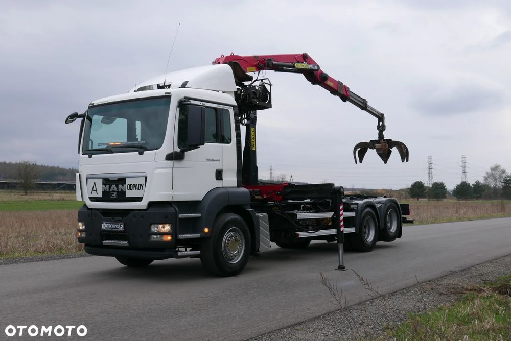 MAN MAN TGS 28.440 6X2 TGA + PALFINGER EPSILON PALIFT HAKOWIEC Z HDS Z DŹWIGIEM DO ZŁOMU KONTENERÓW ODPADÓW - 1