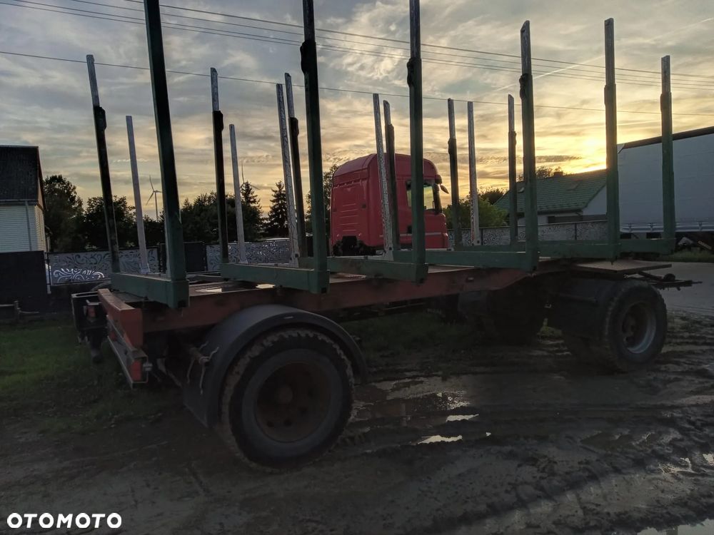 Przyczepa do drewna drzewa lasu kłonicowa dwuosiowa - 4