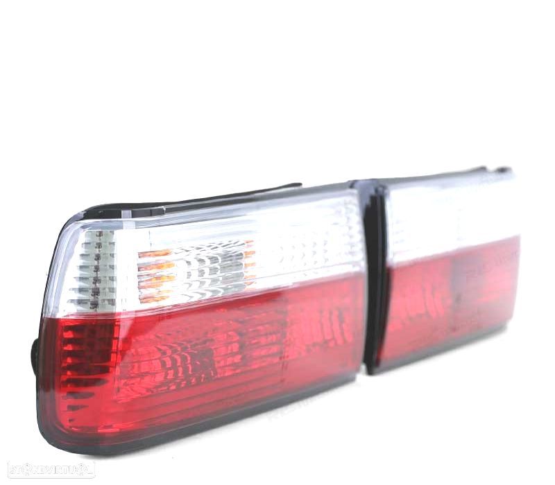 FAROLINS TRASEIROS BMW E30 87-90 CABRIO TOURING 90-93 VERMELHO BRANCO - 4