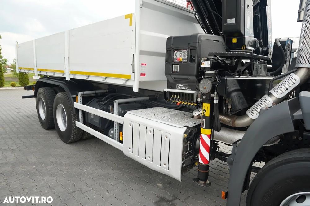 Mercedes-Benz AROCS 2636 / 6X4 / BASCULATOR / + HIAB X-HIDUO 228 E-3 HDS / TELECOMANDĂ / FURCĂ PENTRU PALEȚI / EURO 6 - 16