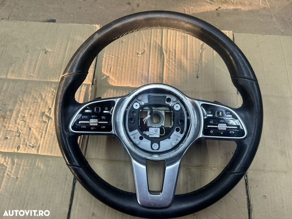 Volan piele cu comenzi si padele MERCEDES A-class W177, GLC, C-Class W205, CLA ,EQC an 2018-2022 cod A0050071999 - 1