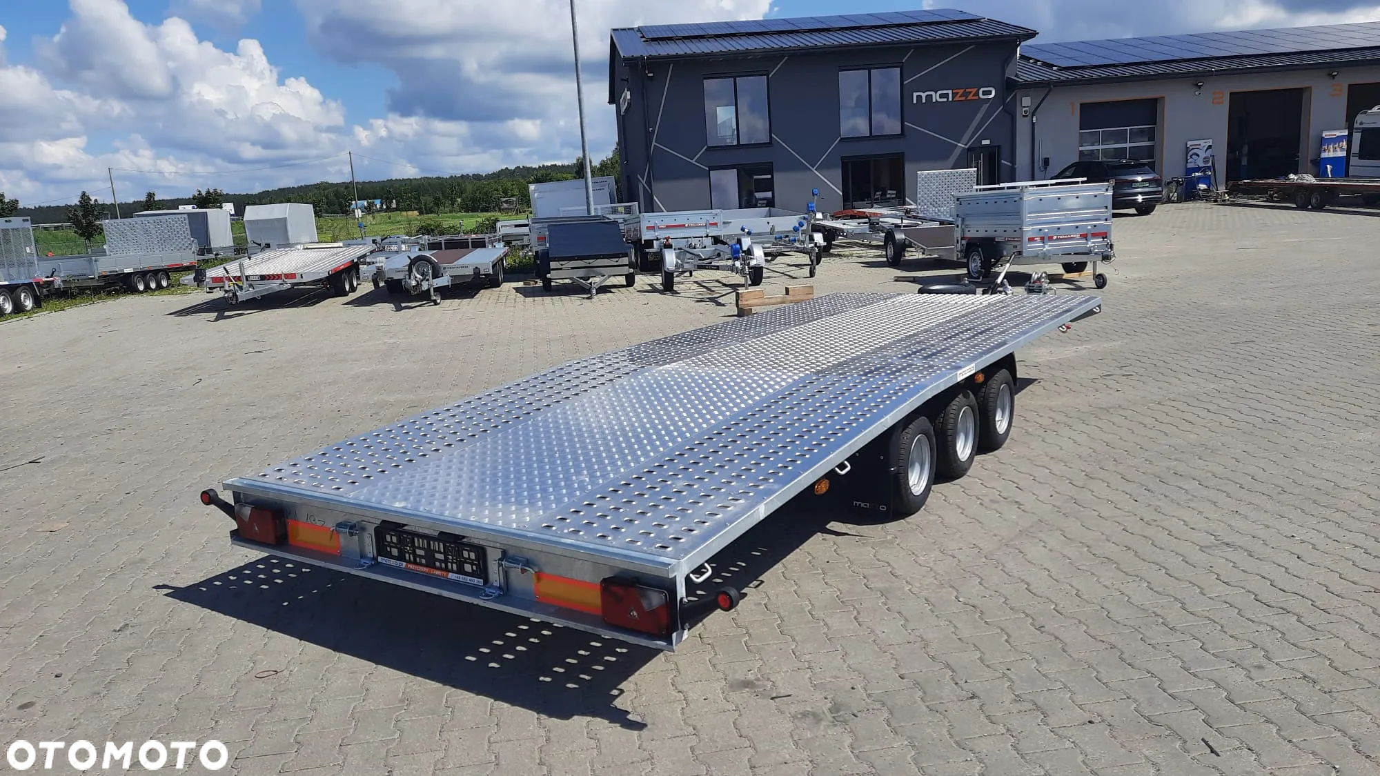 Niewiadów DOSTAWA! Laweta Jupiter wym. 500x210cm Przyczepa do przewozu aut, 3 OSIE, AMORTYZATORY, NAJAZDY, koło zapasowe, podłoga aluminiowa DMC 3500 kg - 7