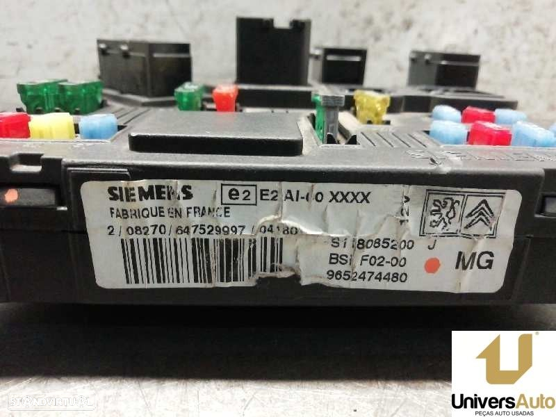 CAIXA RELÉS / FUSÍVEIS CITROEN C2 2007 -9652474480 - 3
